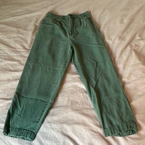 Green Zara bangs with elastic waist band size S